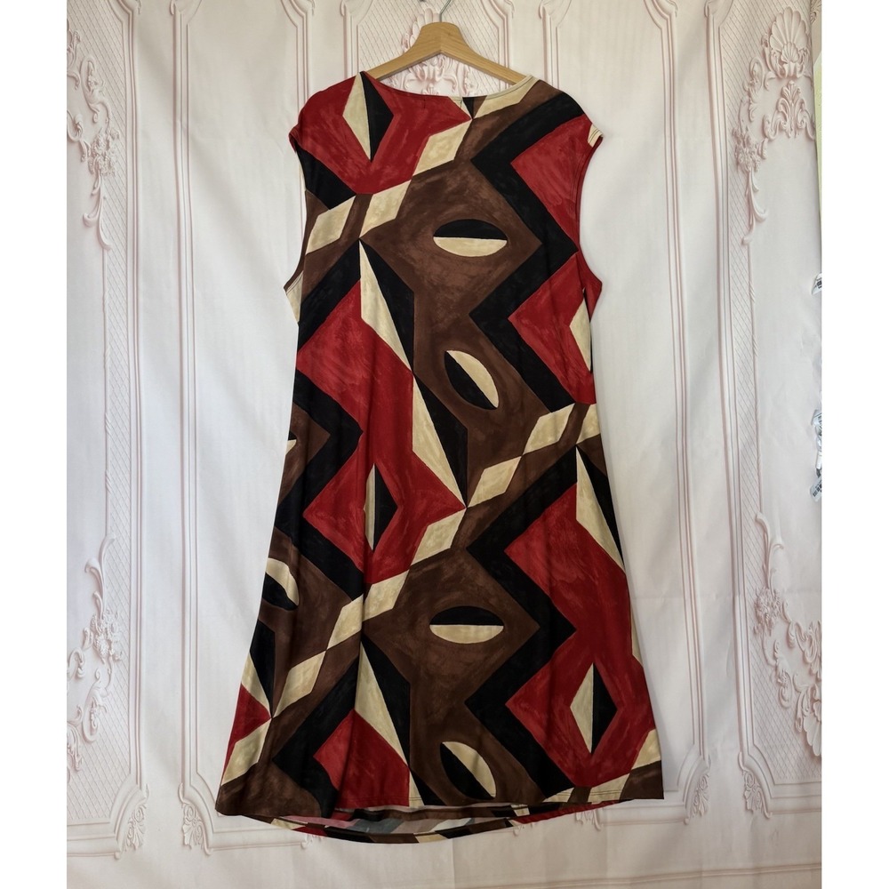 Lauren Ralph Lauren Dress Wrap Sleeveless Women's Size 2X Geometric - Picture 4 of 8